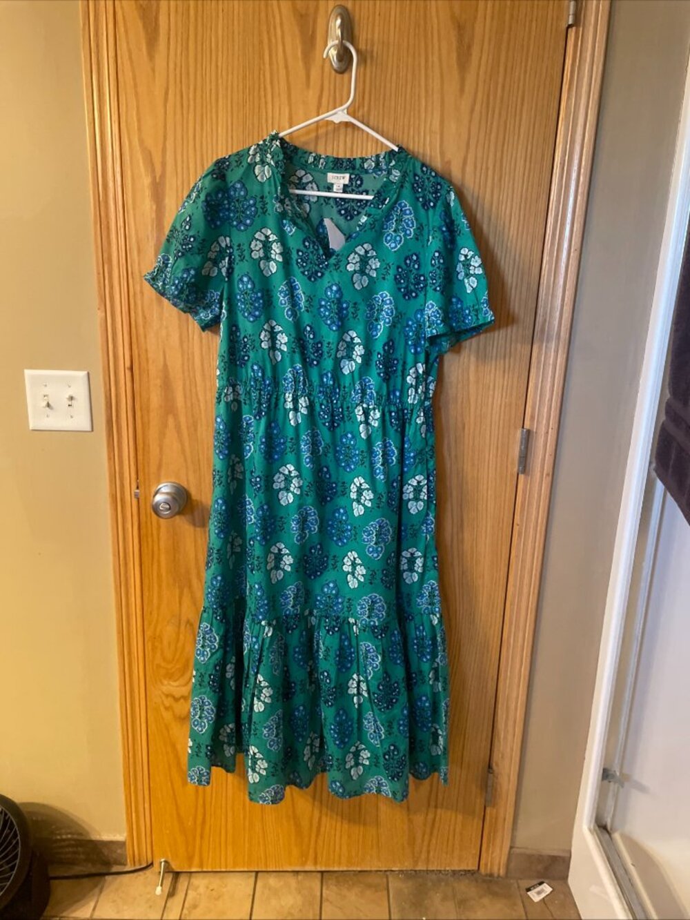 J Crew Factory Tiered Maxi Dress Size 14